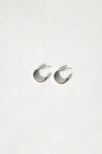 Small Rounded Hoop Earrings Sterling Silver Earrings MODU Atelier 