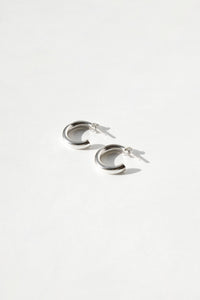 Small Rounded Hoop Earrings Sterling Silver Earrings MODU Atelier 
