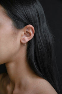 Small Thin Hoop Earrings 14K Gold Earrings MODU Atelier 