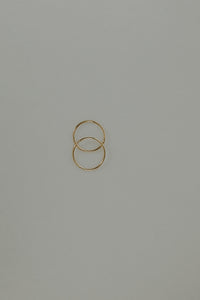 Small Thin Hoop Earrings 14K Gold Earrings MODU Atelier 