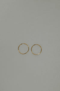 Small Thin Hoop Earrings 14K Gold Earrings MODU Atelier 