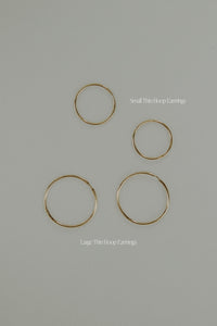 Small Thin Hoop Earrings 14K Gold Earrings MODU Atelier 