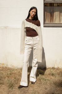 Soft Contour Long Sleeve Top, Brown Shirts & Tops MODU Atelier 