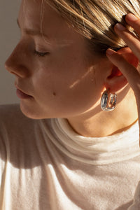 Square Hoop Earrings Sterling Silver Earrings MODU Atelier 