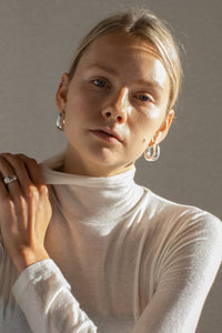 Square Hoop Earrings Sterling Silver Earrings MODU Atelier 