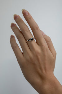 Square Onyx Ring Sterling Silver Ring MODU Atelier 