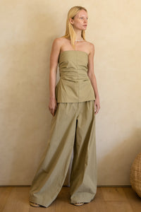 Structured Tube Top, Olive Shirts & Tops MODU Atelier 