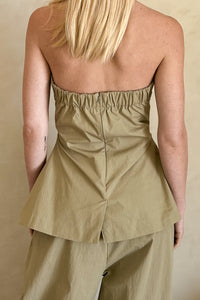 Structured Tube Top, Olive Shirts & Tops MODU Atelier 