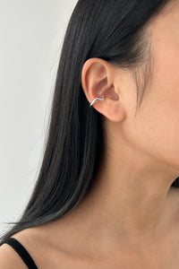 Thick circle Ear Cuff-SIL Plated Earrings MODU Atelier 