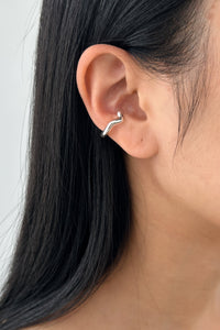Thick circle Ear Cuff-SIL Plated Earrings MODU Atelier 