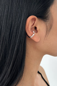 Thick circle Ear Cuff-SIL Plated Earrings MODU Atelier 