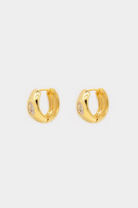 Thick Cubic Hoop Earrings Plated Earrings MODU Atelier 