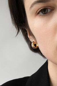 Thick Cubic Hoop Earrings Plated Earrings MODU Atelier 