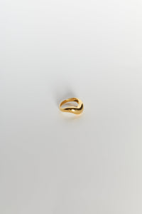Thick Wave Ring Gold Plated Sterling Silver Ring MODU Atelier 