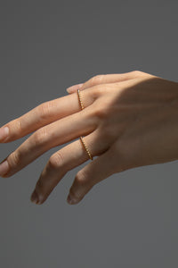Thin Beaded Ring Gold Plated Sterling Silver Ring MODU Atelier 