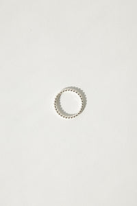 Thin Beaded Ring Sterling Silver Ring MODU Atelier 