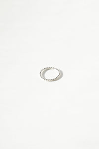 Thin Beaded Ring Sterling Silver Ring MODU Atelier 