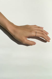 Thin Beaded Ring Sterling Silver Ring MODU Atelier 