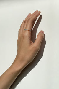 Thin Beaded Ring Sterling Silver Ring MODU Atelier 
