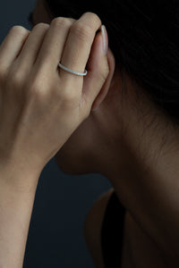 Thin Cubic Ring Sterling Silver Ring MODU Atelier 