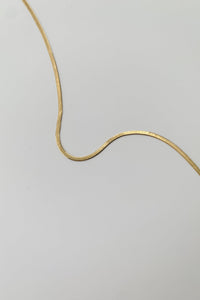 Thin Herringbone Chain Necklace Plated Necklace MODU Atelier 