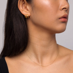 Thin Square Chain Necklace 14K Gold Necklace moduatelier 
