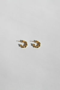 Thin Twist Hoop Earrings Gold Plated Sterling Silver Earrings MODU Atelier 