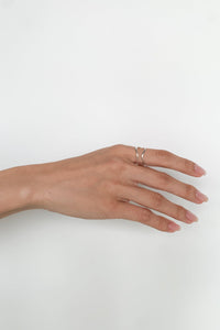 Thin Wave Double Ring Sterling Silver Ring MODU Atelier 