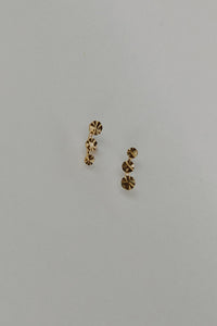 Triple Circle Bar Stud 14K Gold Earrings MODU Atelier 