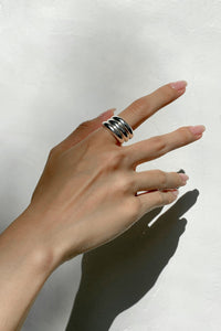 Triple Link Rings Sterling Silver Ring MODU Atelier 