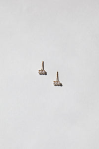 Triple Pearl Stud Earring 14K Gold Earrings MODU Atelier 