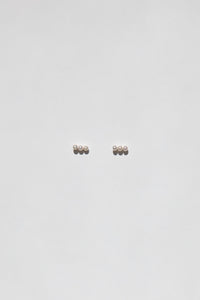Triple Pearl Stud Earring 14K Gold Earrings MODU Atelier 