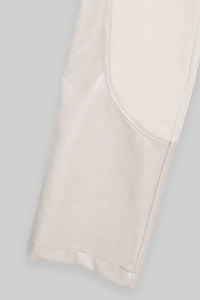 Vegan Leather Contrast Denim Pants Pants MODU Atelier 