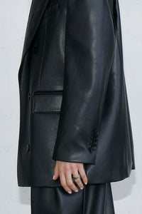 Victor Faux Leather Oversized Jacket RECTO 