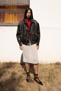 Vintage Inspired Vegan Leather Jacket, Black Outerwear MODU Atelier 