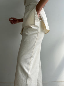 Wide-Leg Trousers, Cream Pants MODU Atelier 