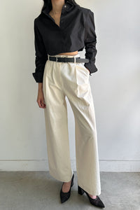 Wide-Leg Trousers, Cream Pants MODU Atelier 