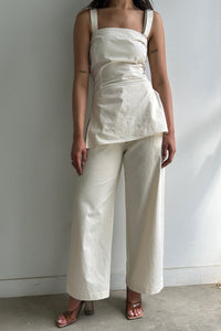 Wide-Leg Trousers, Cream Pants MODU Atelier 