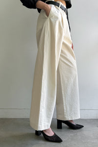 Wide-Leg Trousers, Cream Pants MODU Atelier 