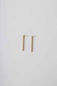 X-Long Chain Rhinestone Drop Earring Gold Plated Sterling Silver Earrings MODU Atelier 