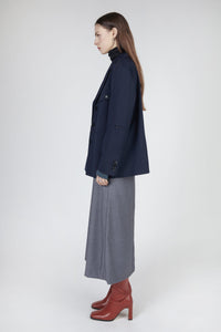 Zip Detail Blazer, Navy Outerwear MODU Atelier 